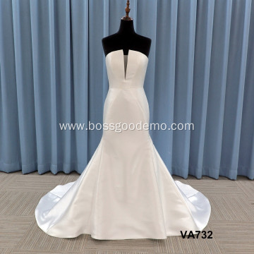 elegant princess woman ball luxury off the shoulder mermaid marmaid wedding dress satin bridal gowns